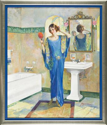 ROY F. SPRETER (1899-1967)	 Woman at toilette. Standard Sanitary Co. advertisement.